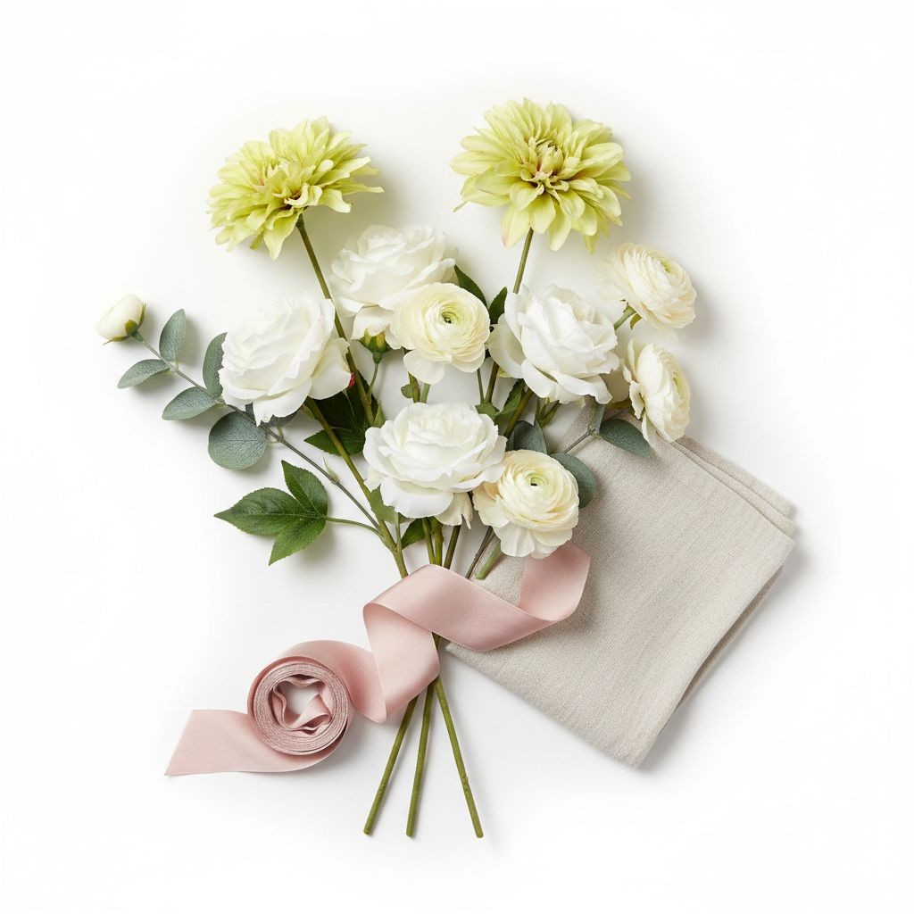 Green Dahlia Stem Faux Flower 24 Inch 5 Inch Bloom Light Green Artificial Dahlia