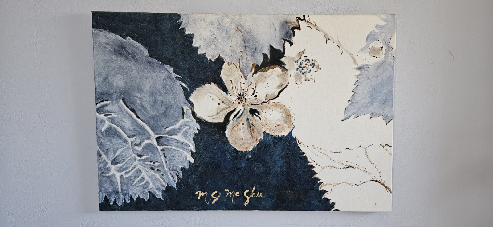 FLOWERS – BLUE, BROWN, GOLD & WHITE