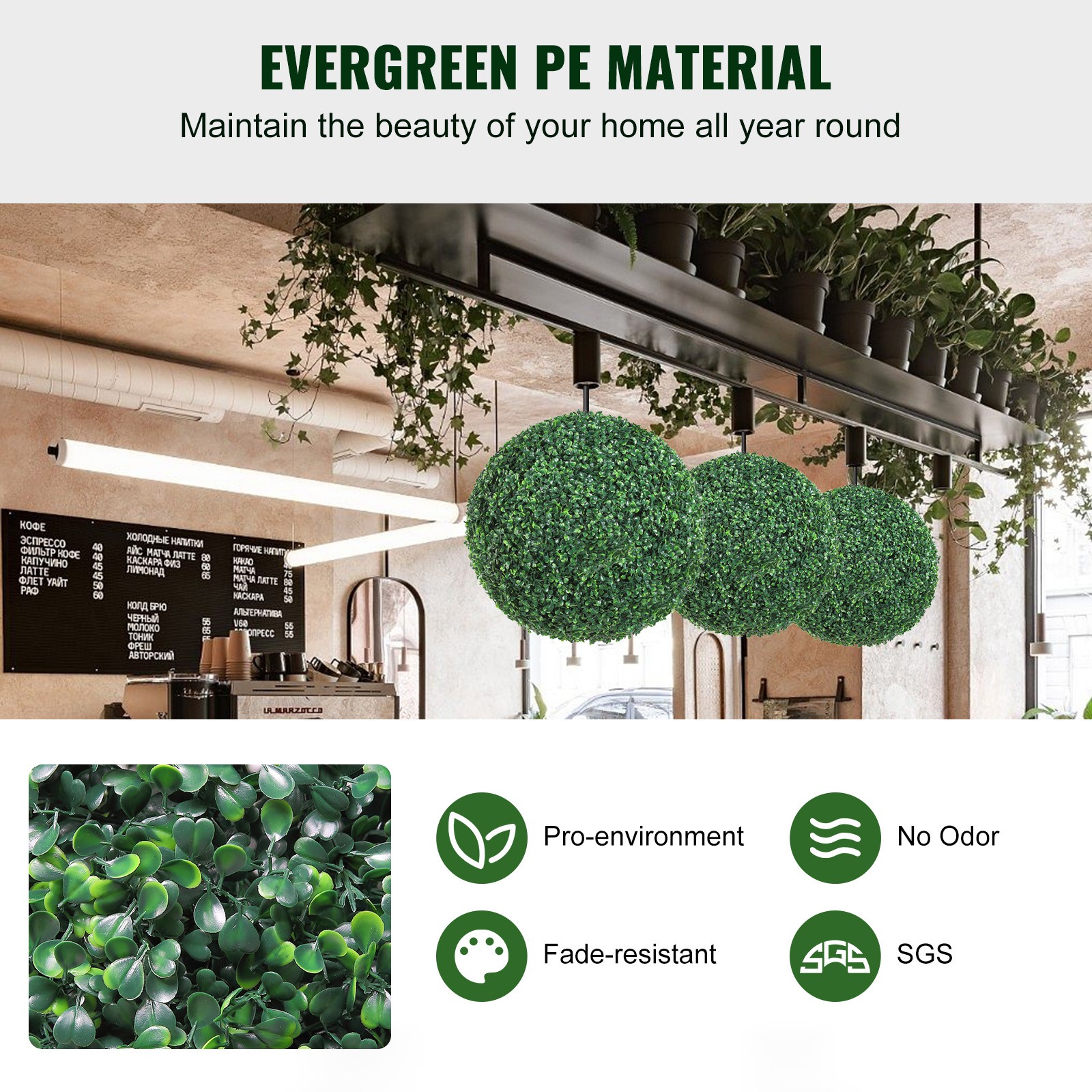 2pcs 16″ Artificial Topiary Greenery Balls Plants Faux Boxwood In/outdoor Home