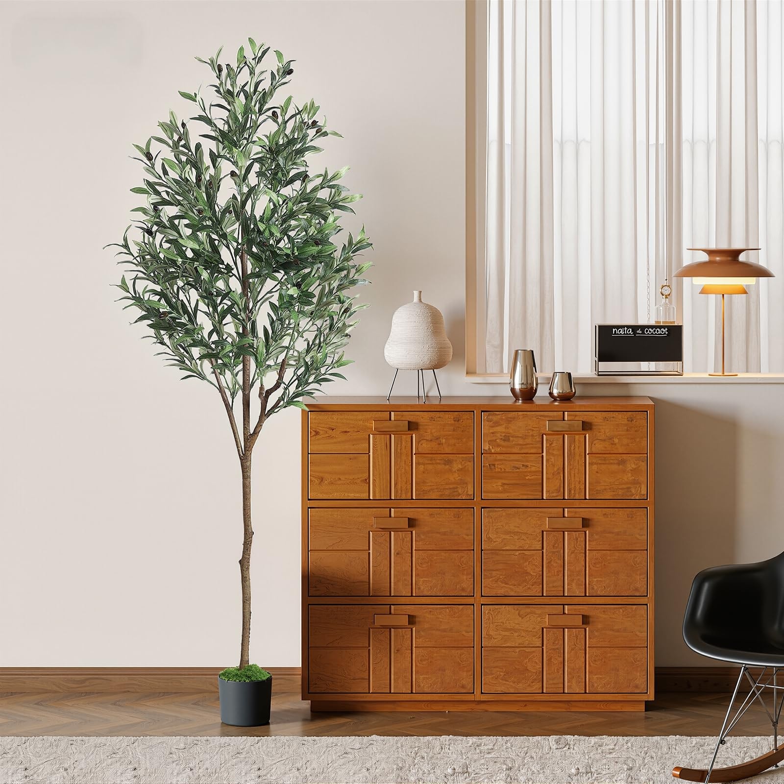 Alupssuc Olive Trees Artificial Indoor, 6FT Tall Faux Tree 6ft, Green