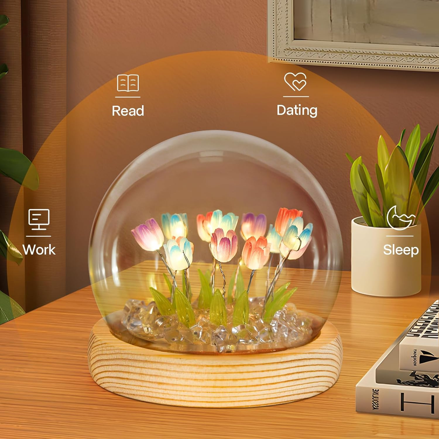 Birthday Gifts for Women Valentines Day Gifts for Her Flower Lamp Night Light f