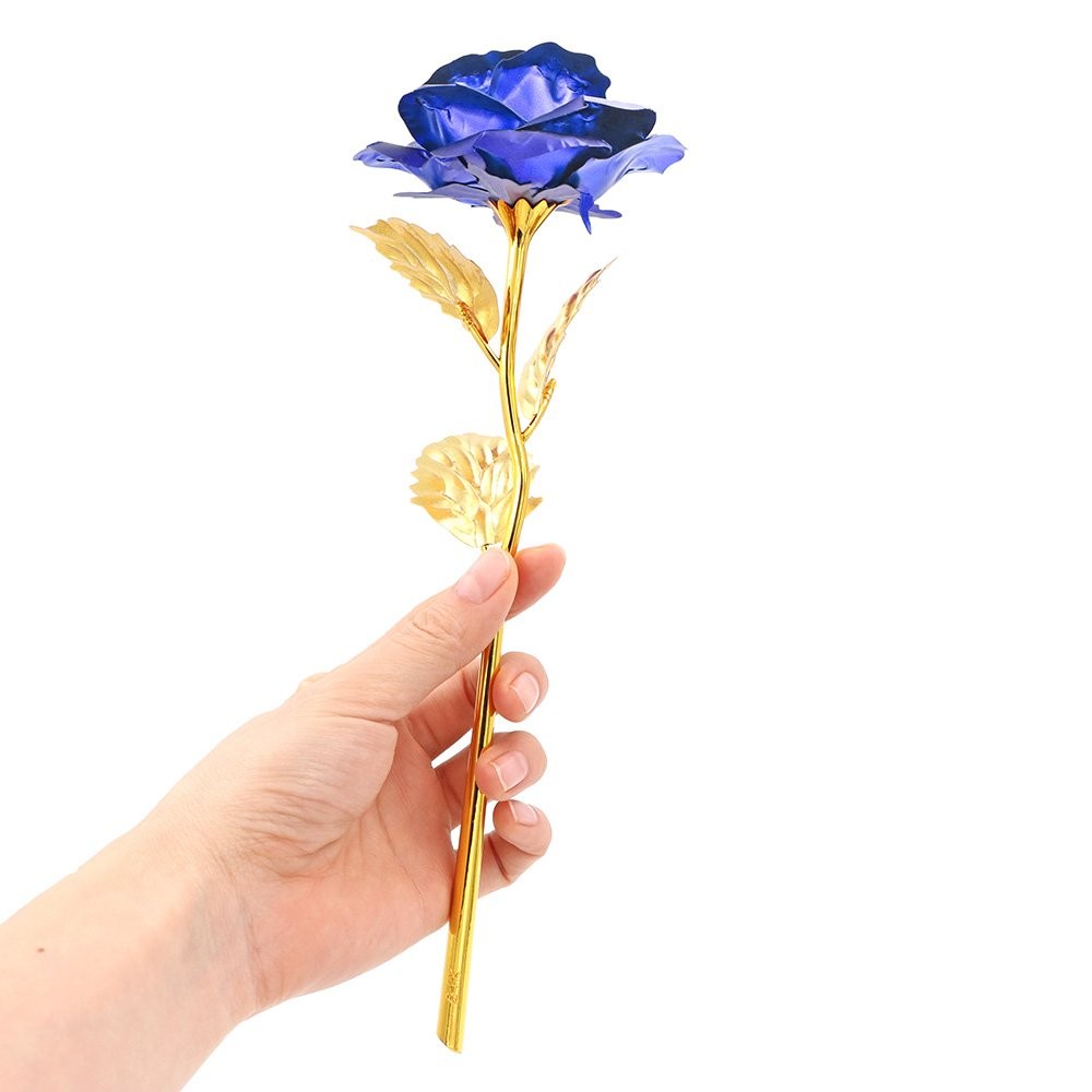 24K Golden Rose, Artificial Rose Flower Gifts for Her with Luxury Gift Box Gr…