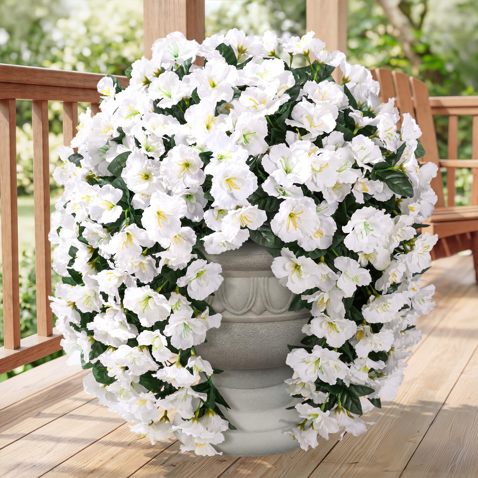 Fake Hibiscus Artificial Hanging Flowers Plants for Outdoors Decoration, 2pcs…
