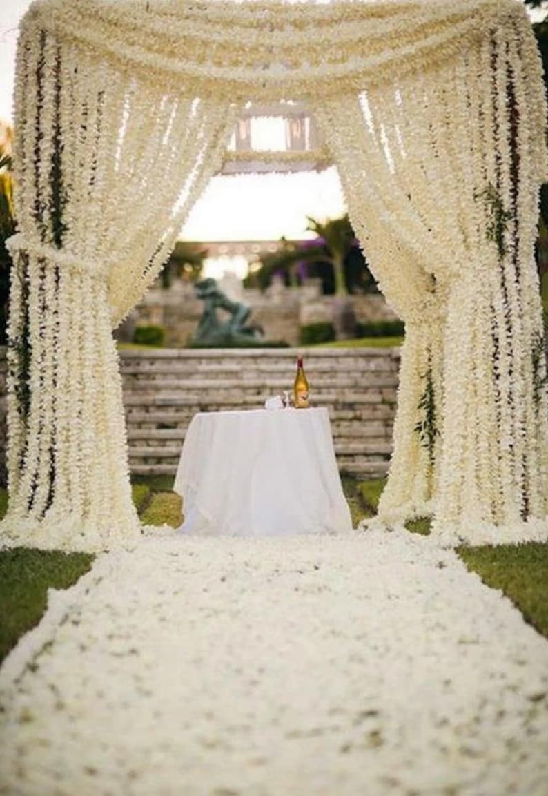 5pc Wedding artificial Flower 70″ hang Wisteria cherry Vine Arch Floral No Leave