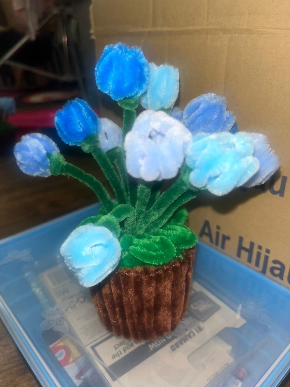 Handmade Pipe Cleaner Mini Tulip Pot | Perfect Gift or Room Decor