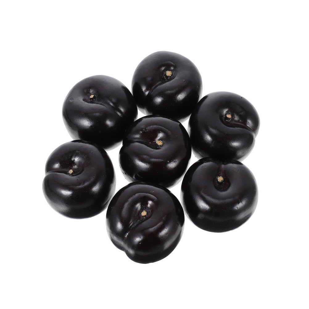 8pcs Fake Plum Photography Props Artificial Plum Lifelike Fruit Decorations