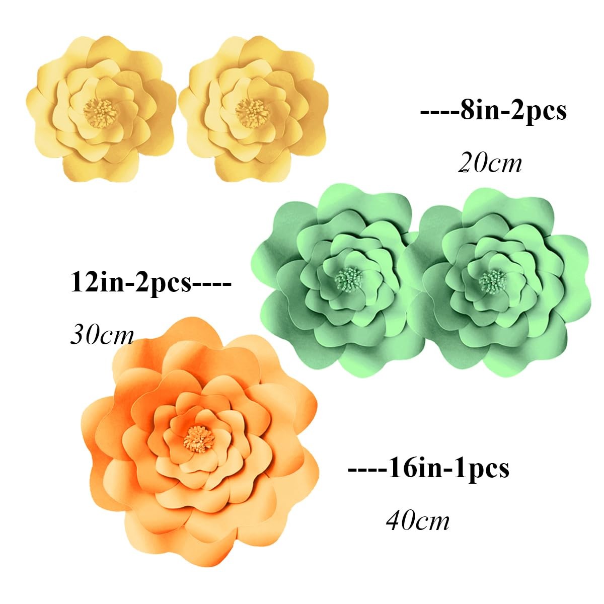 Wall Flowers 3D Large Flowers Decorations for DIY Wedding Bridal Shower Baby …