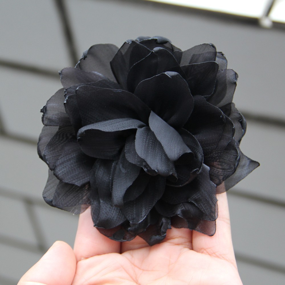 10CM Chiffon Handmade 3D Fabric Artificial Gauze Flower For Wedding Dress Hats