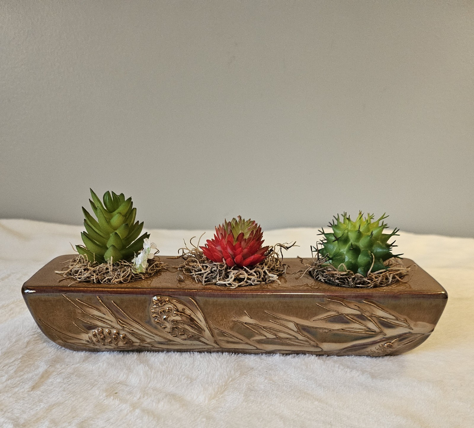 Artificial succulent plant arrangement (Handmade)