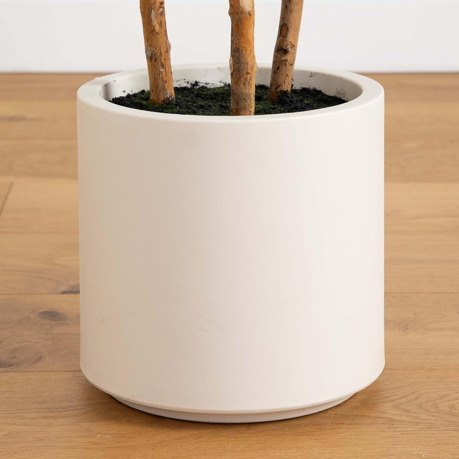 5Ft Artificial Fiddle Leaf Tree in Elegant White Planter –