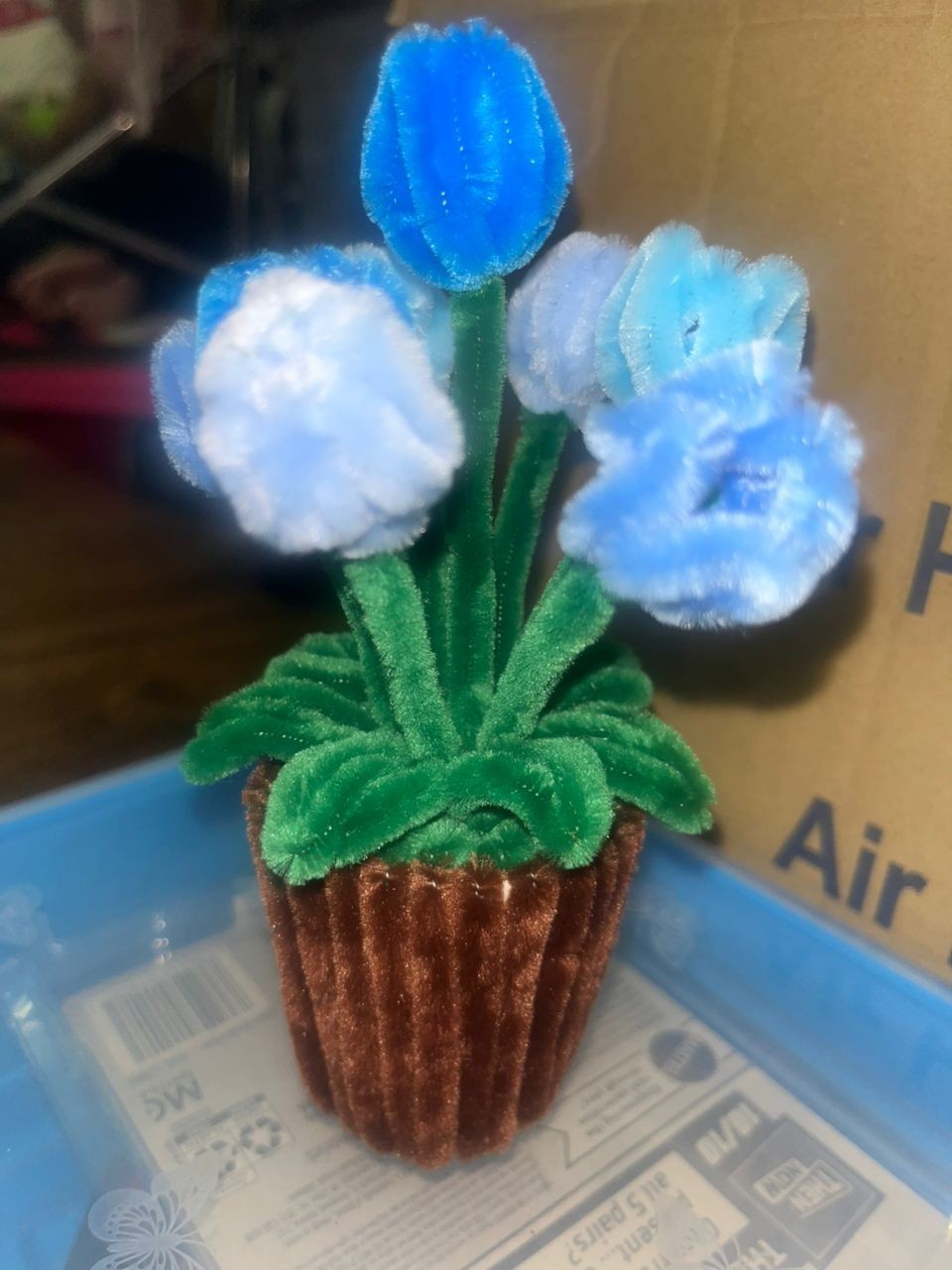 Handmade Pipe Cleaner Mini Tulip Pot | Perfect Gift or Room Decor