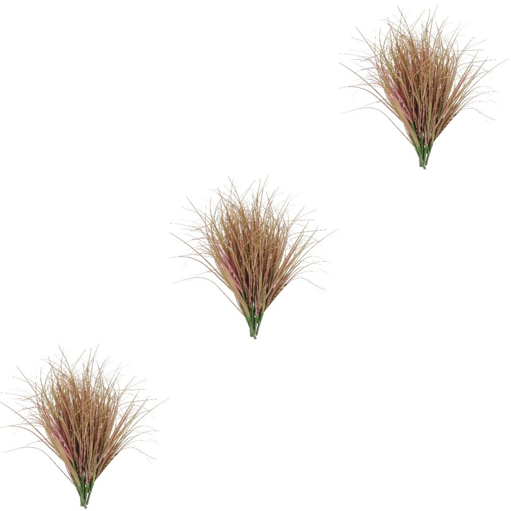 3 PCS Fake Grass Plant Artificial for Outdoor Green Plants Model