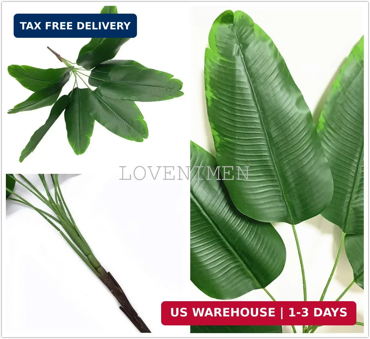 Artificial Banana Tree Plants Imitation Bird of Paradise Plant Faux Tropical Gre