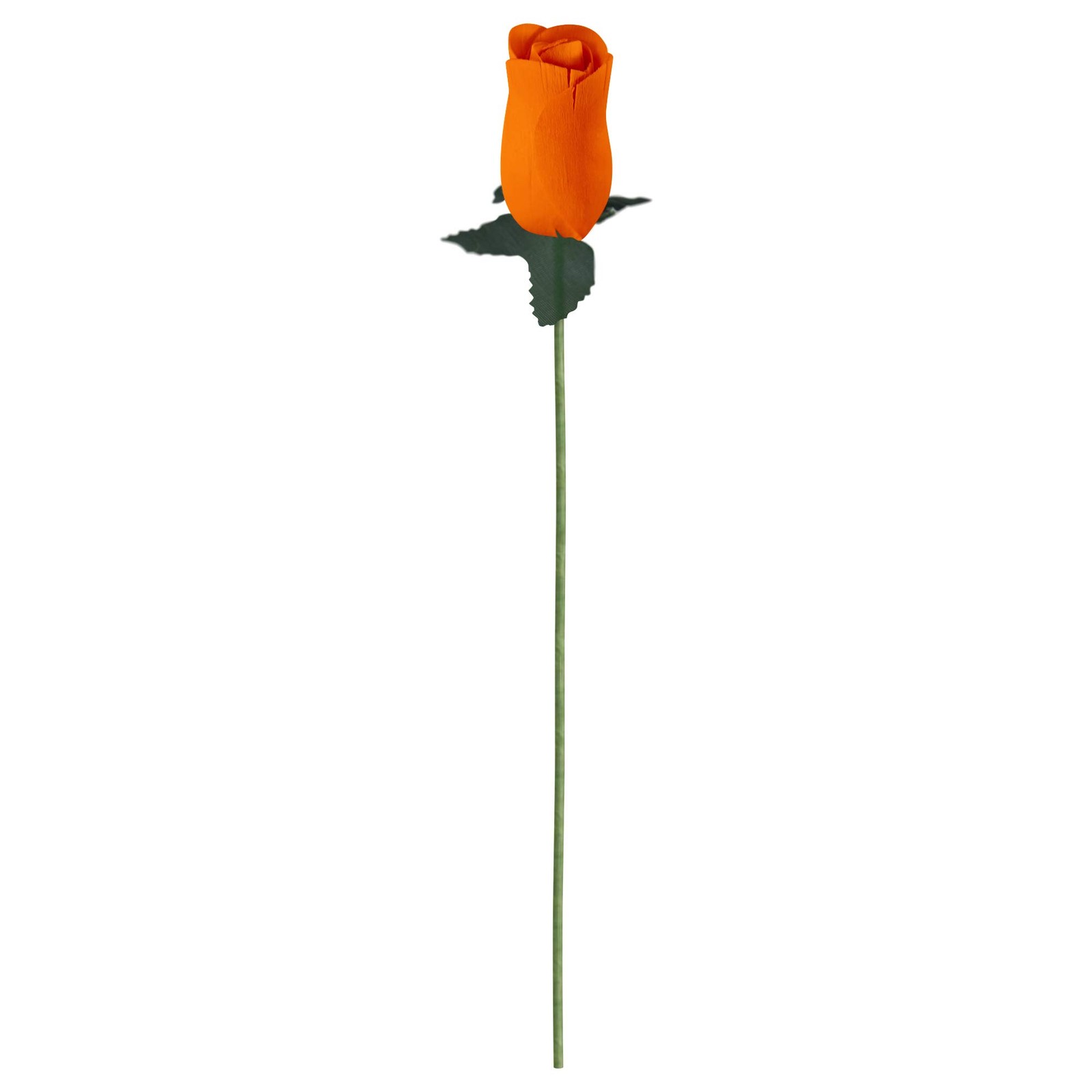Orange Realistic Wooden Roses 32 Count