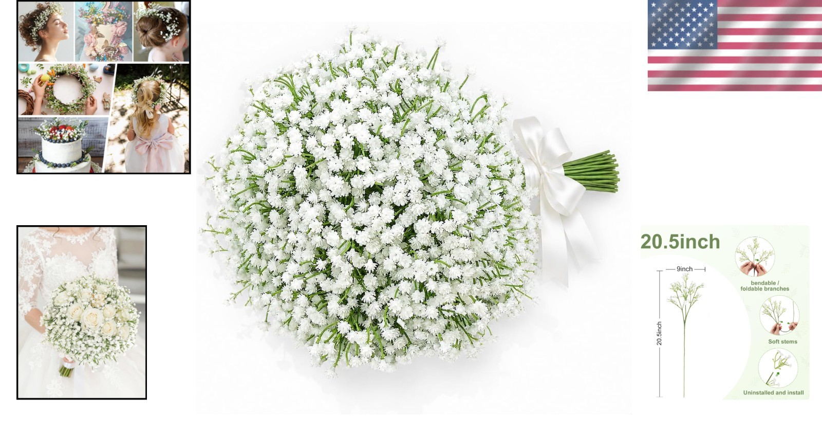 Bulk Artificial Babys Breath Flowers – Wedding Home Decor
