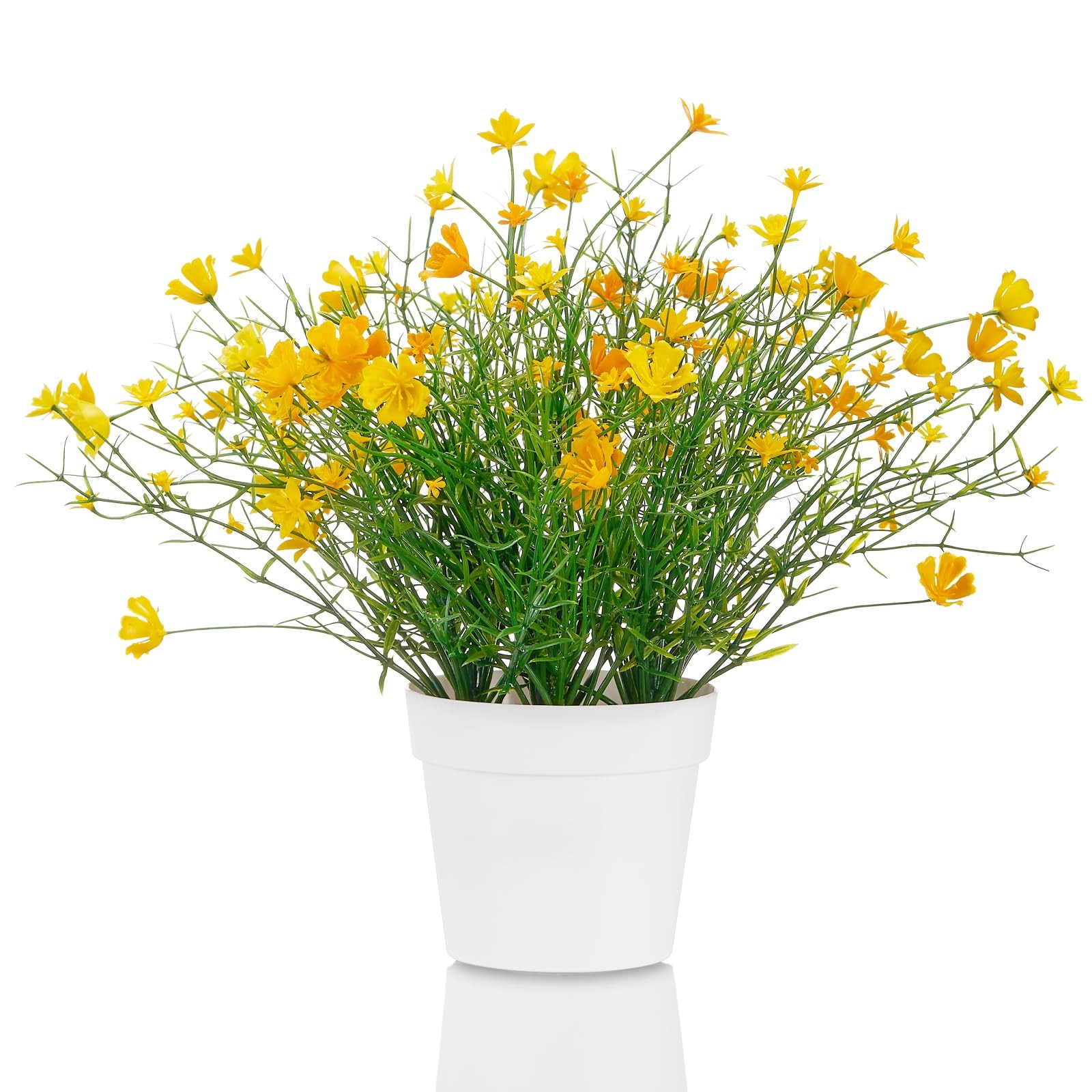 Babys Breath Potted Fake Plants with Flowers Faux Plants Indoor for Home Offi…