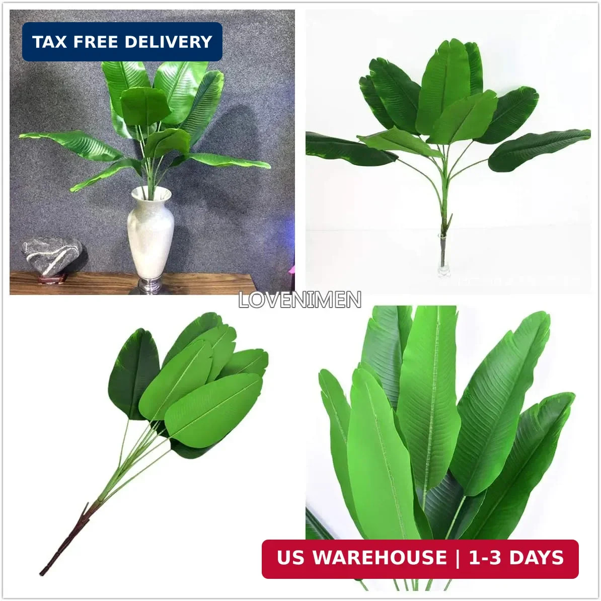 Artificial Banana Tree Plants Imitation Bird of Paradise Plant Faux Tropical Gre
