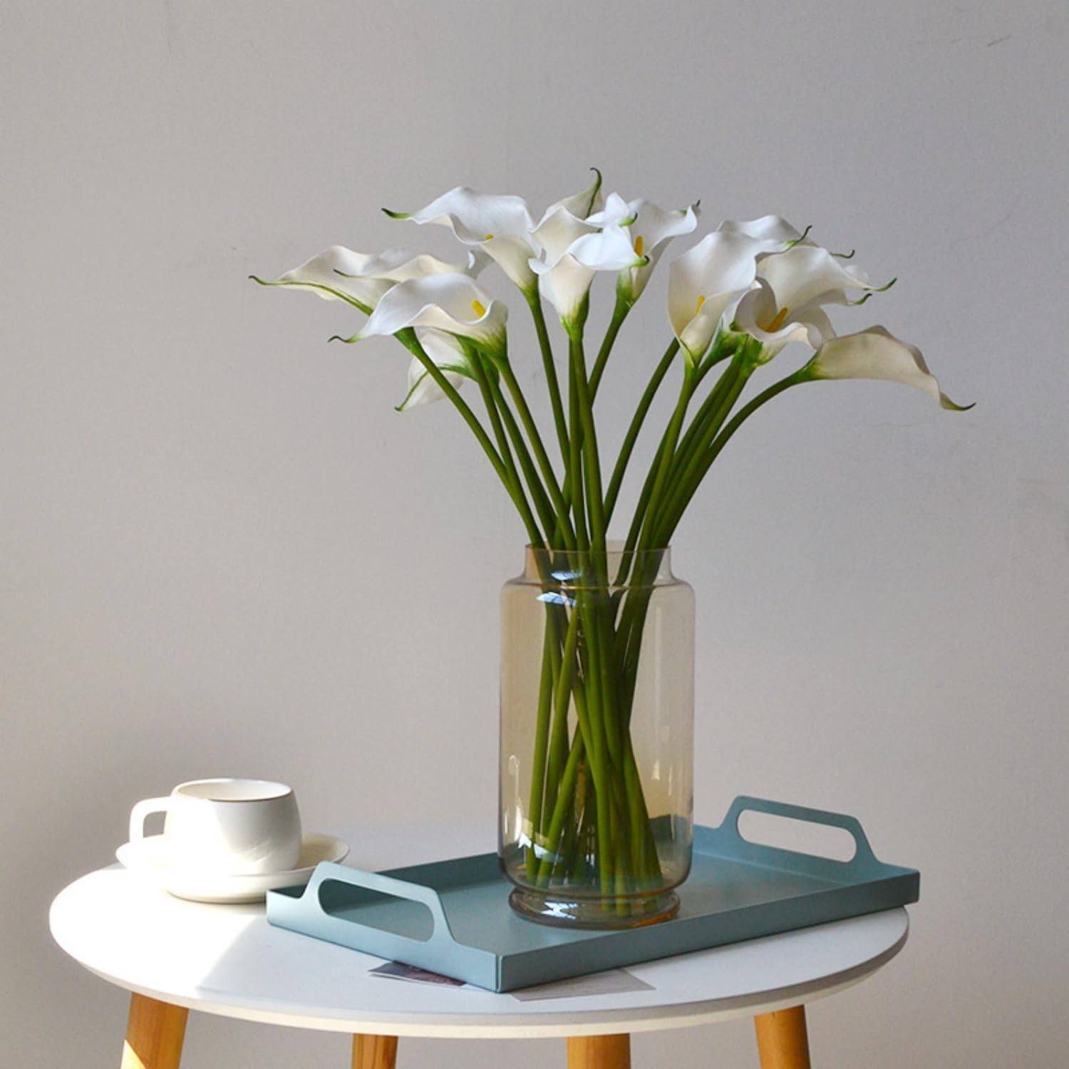 6Pcs Calla Lily Artificial Flowers, 23.6” Long Stem Faux Calla Lilies for Ho…