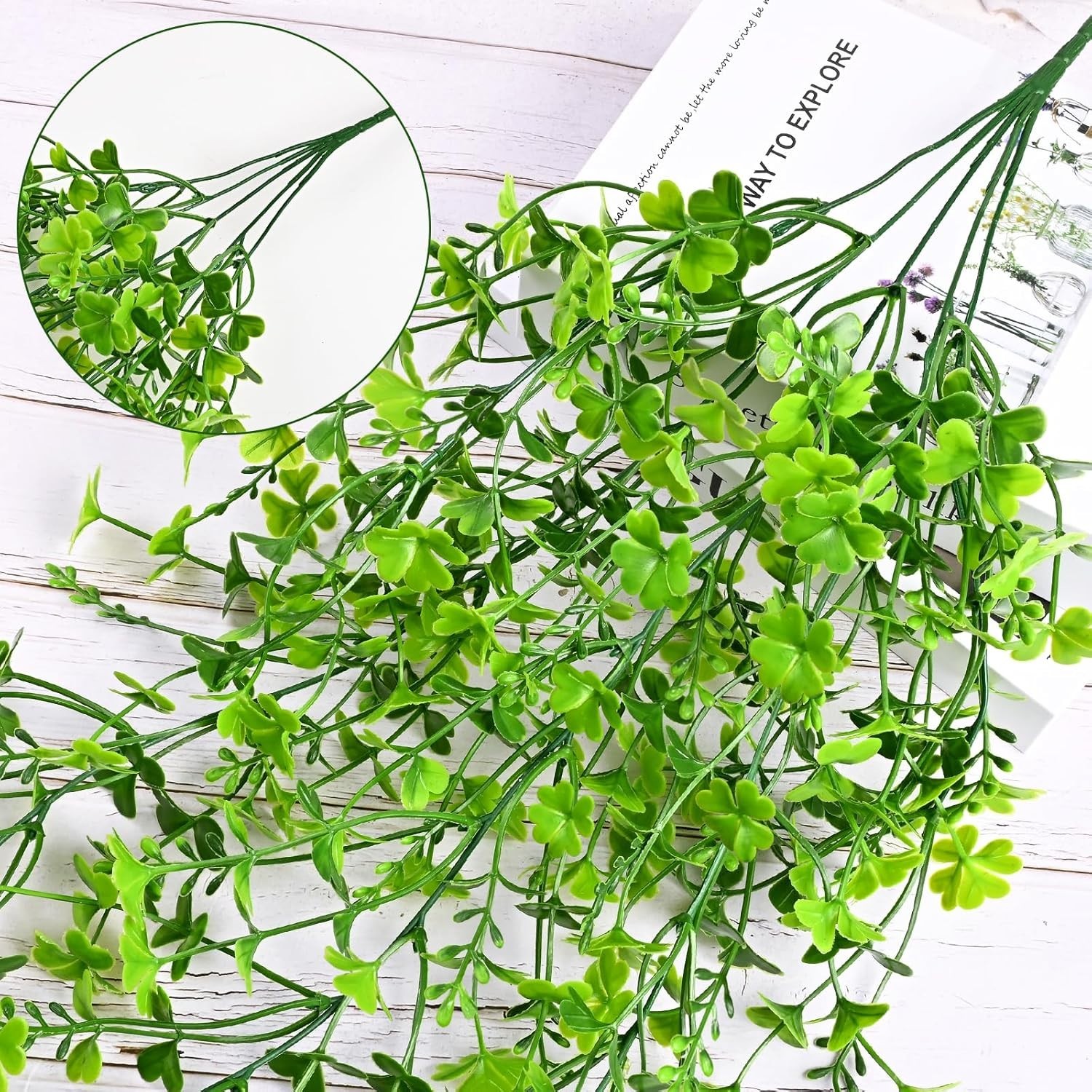 4pcs Fade Resistant Artificial Hanging Plants for Home and Office Aesthetics