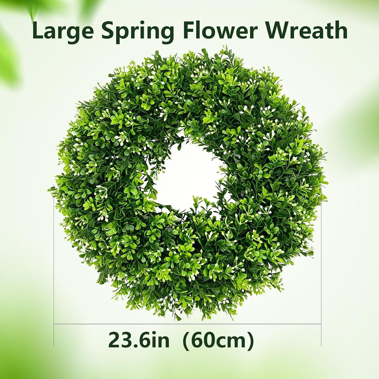 26 Inch Large Artificial Eucalyptus Wreath for Front Door – Fake Greenery Leaves