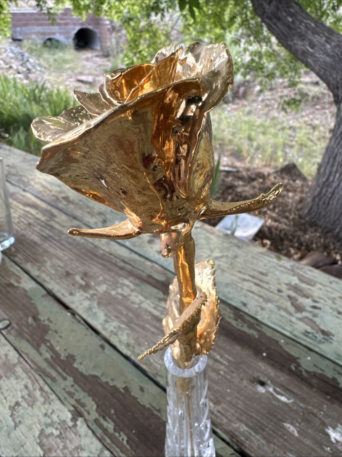 24k Gold Dipped Rose 12 Inch Forever Love Wife Mother Daughter Flower
