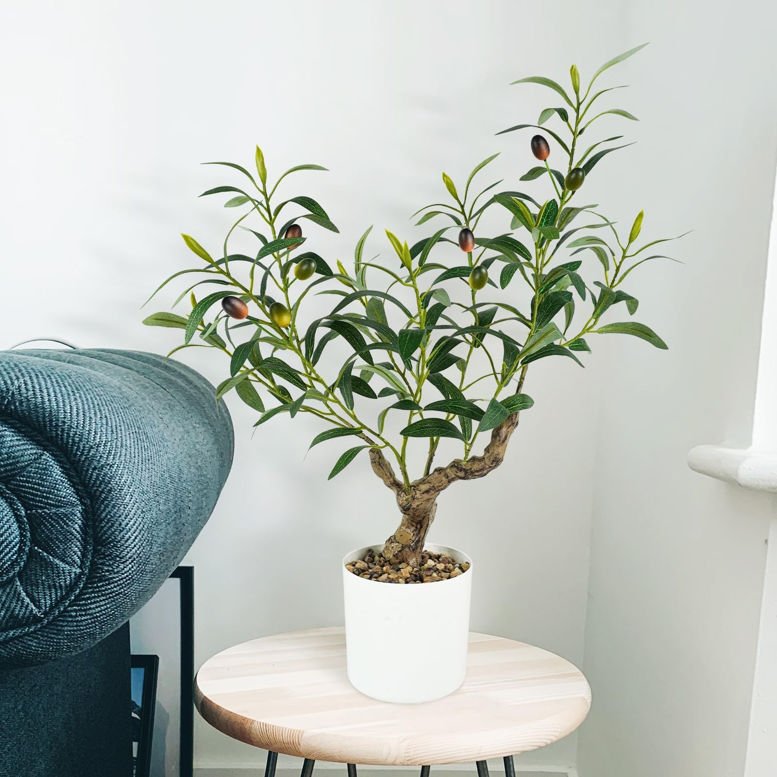 Artificial Olive Tree 2FT, Faux Potted Tree Indoor