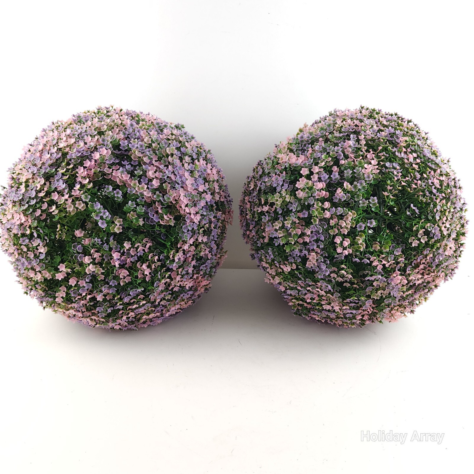 Wicker Park Set of (2) 13″ Faux Flower Indoor/ Outdoor Garden Spheres Light Pink