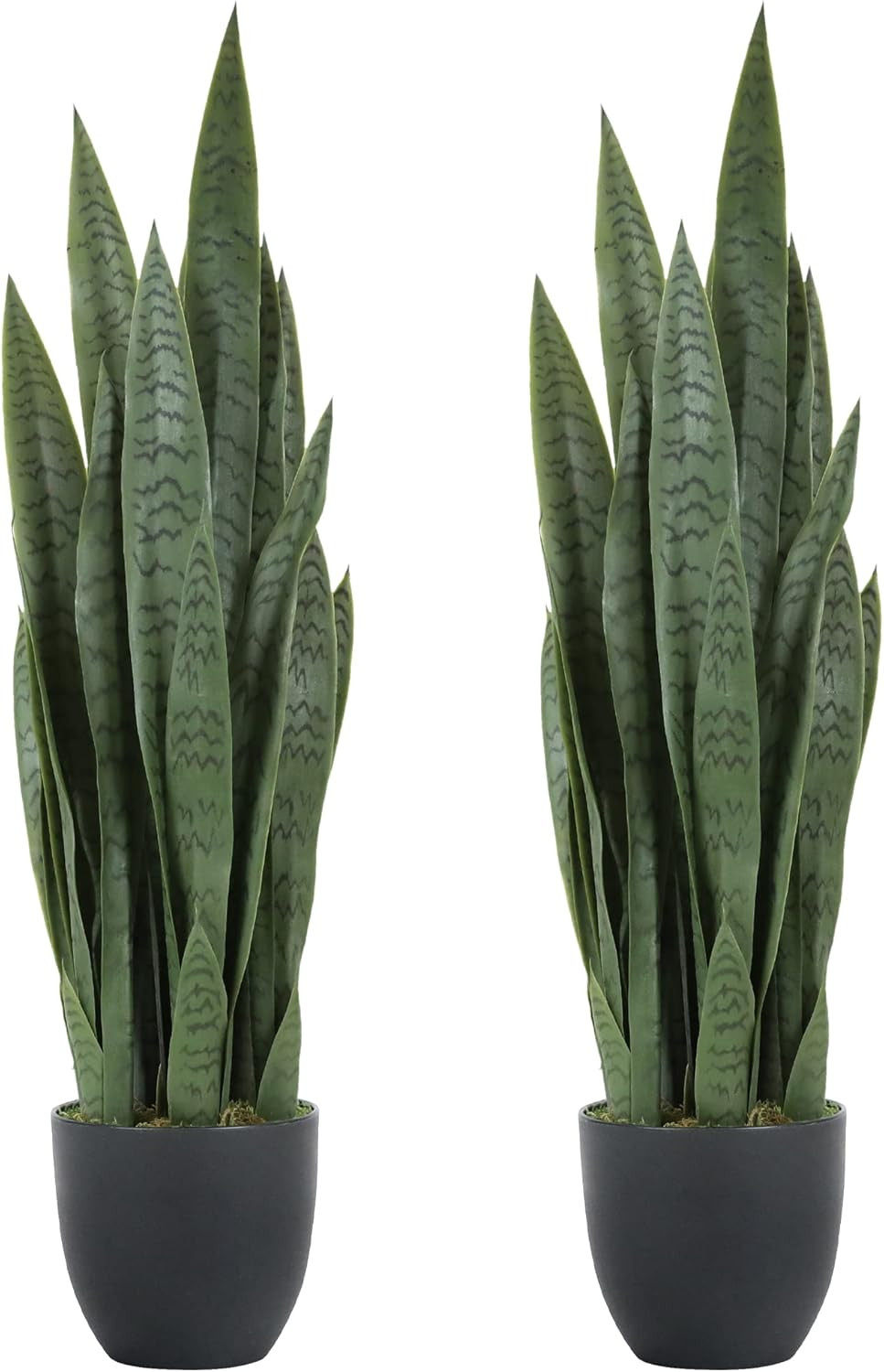 Worth Garden 3Ft Artificial Snake Plant Fake Sansevieria Indoor Outdoor, 28 Thic