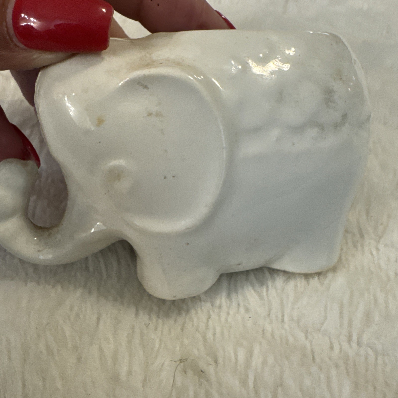 Elephant Succulent small Planter Shaped Pot Decor Home Office Desk nursery WHITE