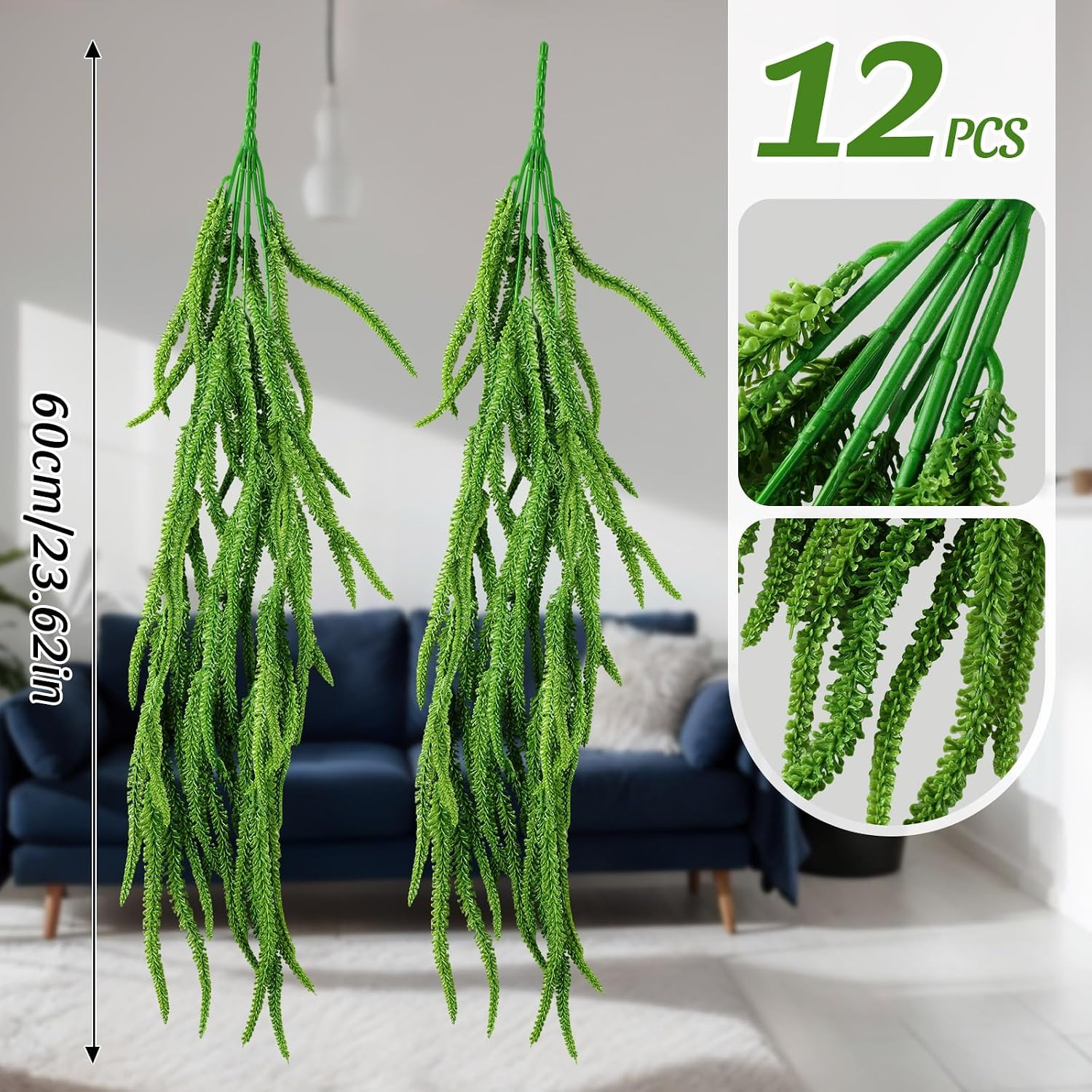12 Pcs Amaranthus Artificial Flower Faux Amaranthus Hanging Plants Dried Preserv