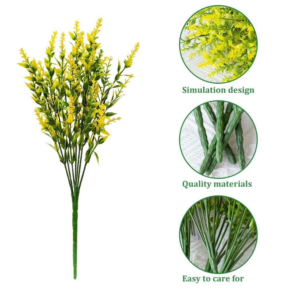 8Pcs Set of Artificial Lavender Simulated Plants Home Outdoor Garden Decoration