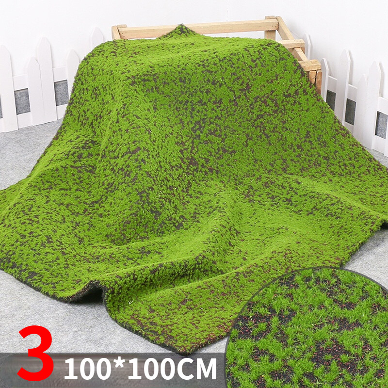 Artificial Moss Grass Turf Wall Green Plants Lawn Garden Landscape Decor Modern