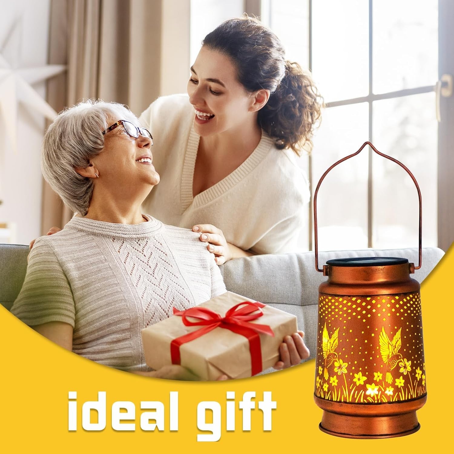 Mothers Day Gifts, Birthday Gifts for Women, Solar Lanterns Outdoor Waterproo…