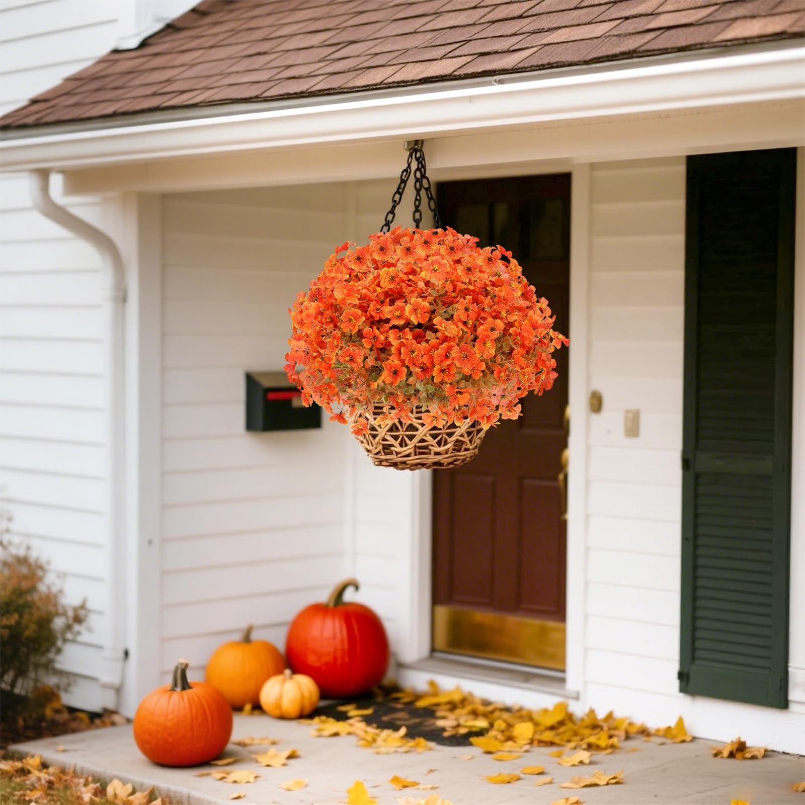 Fall Flowers Artificial for Decoration, Artificial Fall Mums Flowers for Outd…