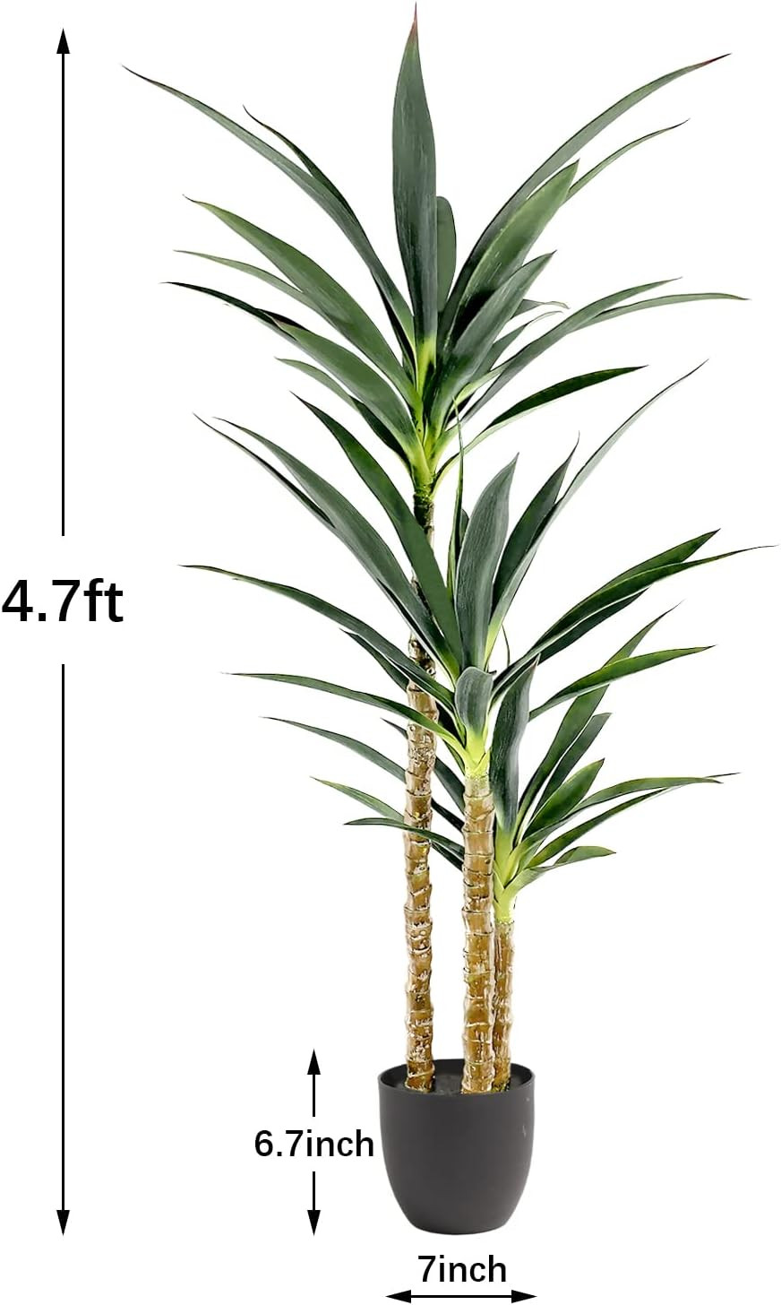 4.7Ft Faux Agave Tree 2-Pack for Indoor/Outdoor Home Decor & Gifts