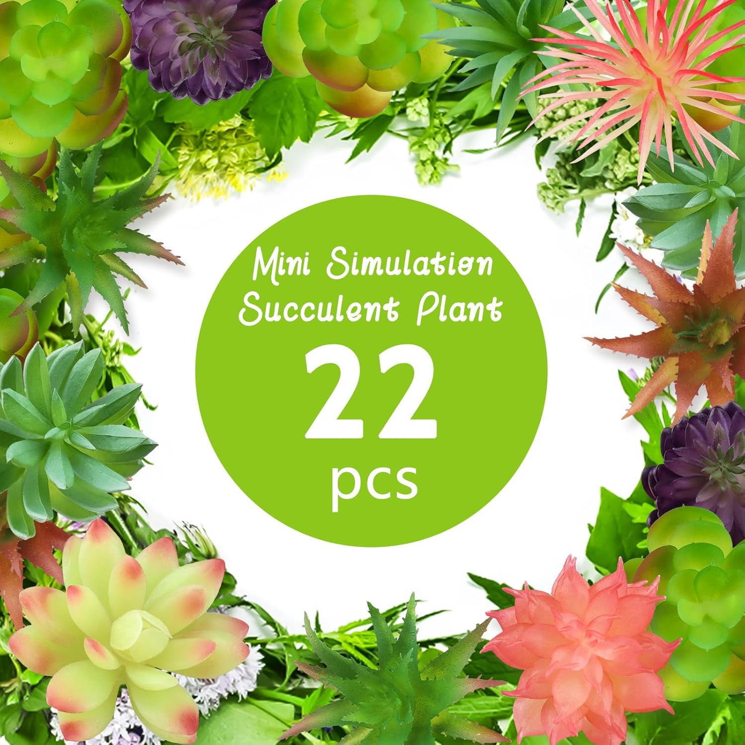 Colorful Succulents Plants Artificial, 22PCS Mini Artificial Succulents