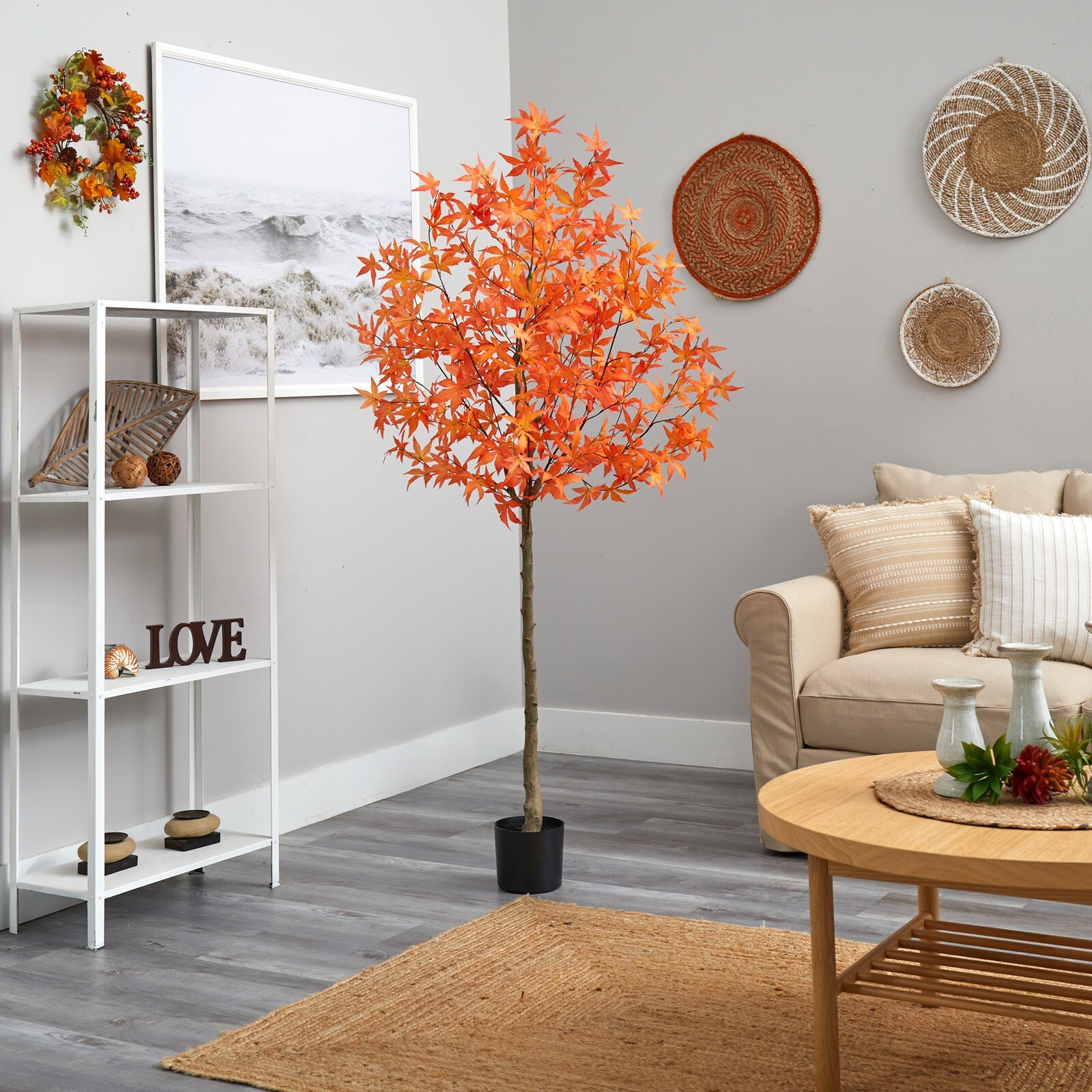 4′ Autumn Maple Fall Artificial Tree Home Office Decor. Retail $134.
