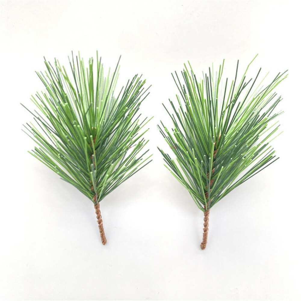 10Pcs Artificial Pine Needles 9cm for Dining Tables Christmas Wreaths Gift Wrap