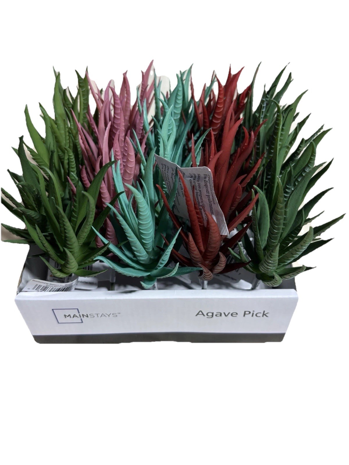 25 Artificial Agave Succulent Picks 6.5” Mixed Color Faux Plants Floral Decor