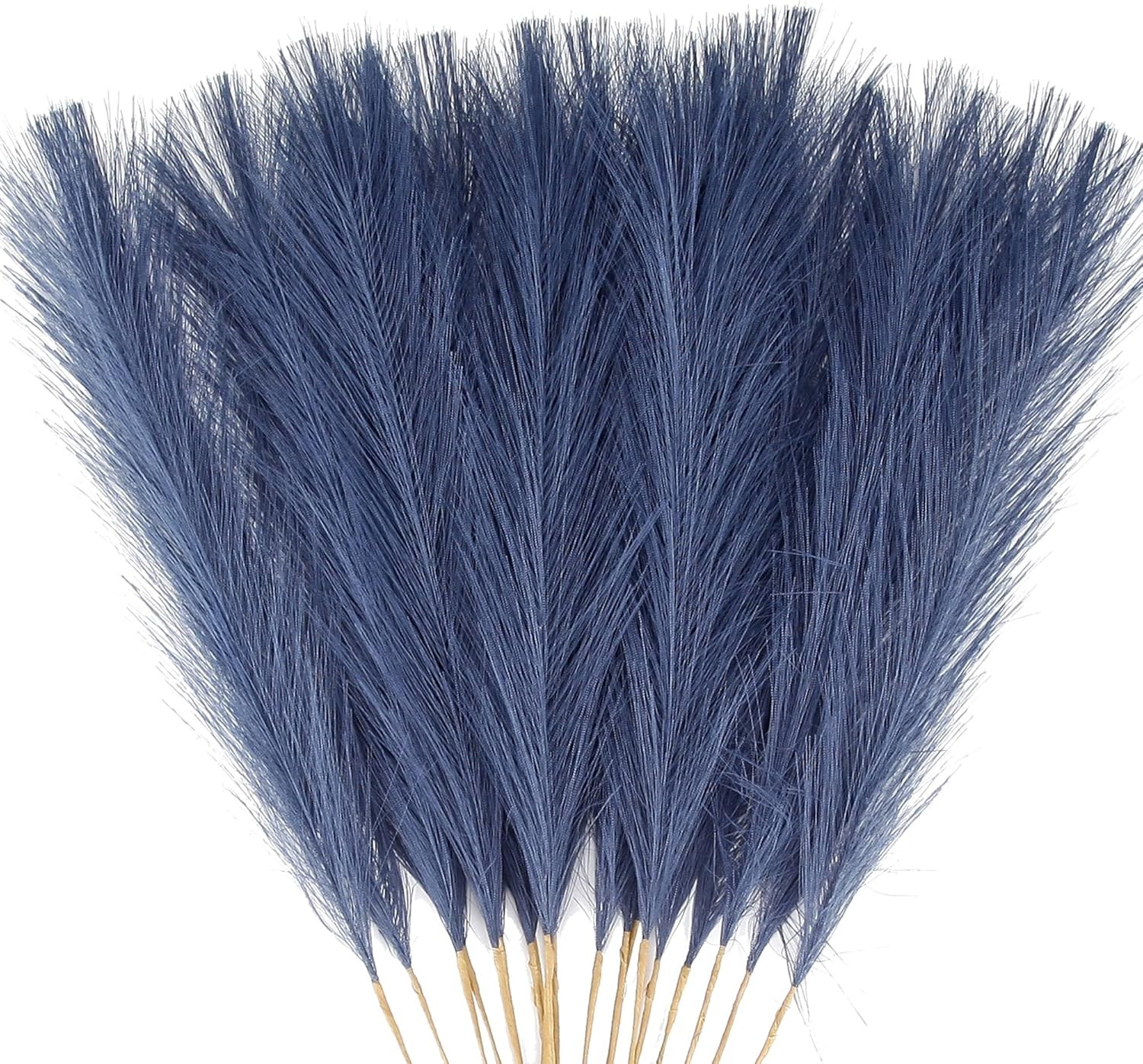 20Pcs Navy Blue Faux Pampas Grass Decor, 21.7″ Pompas Grass Flower