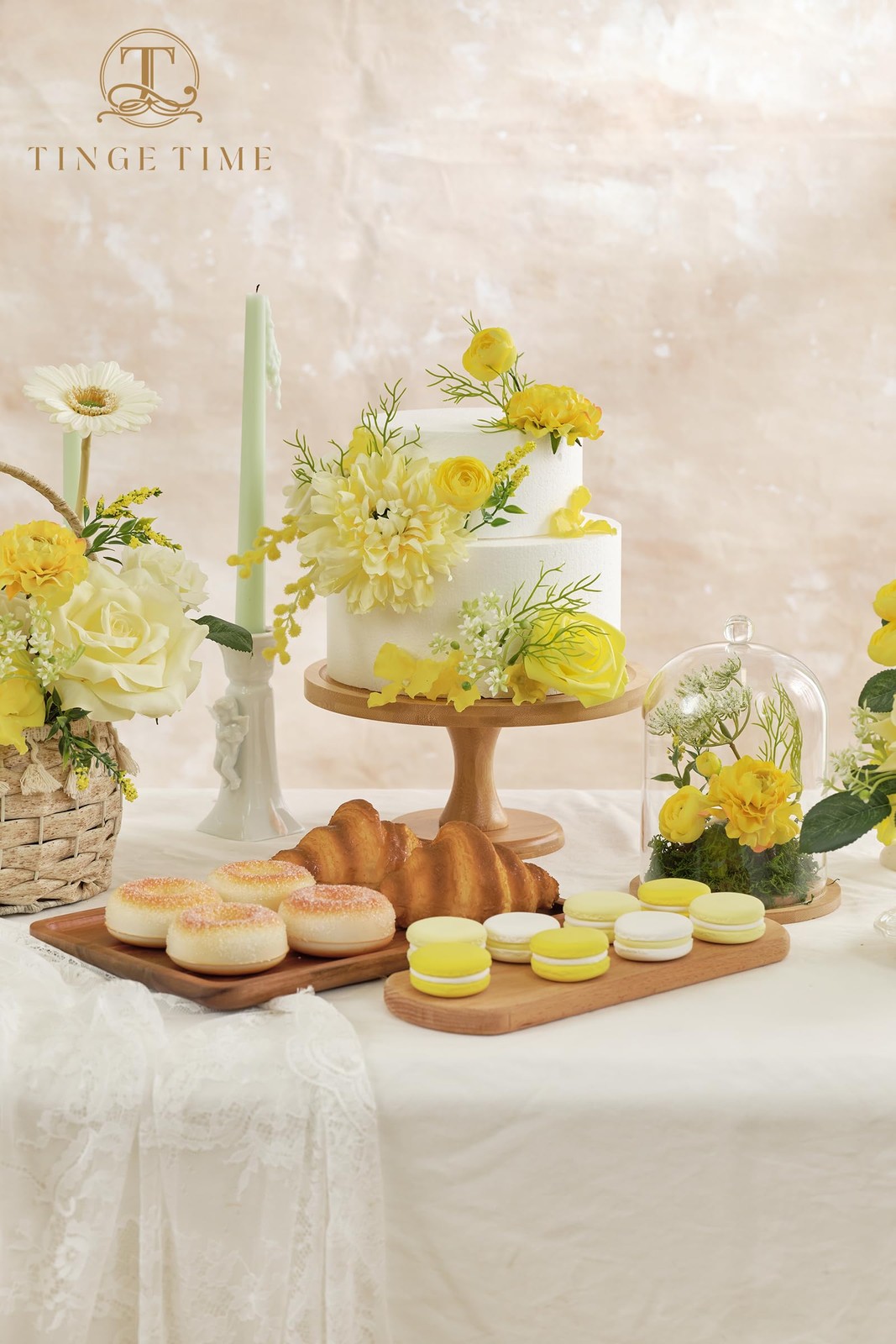 TINGE TIME Artificial Flowers Combo Mix Silk Flowers Yellow Roses w/stem for …
