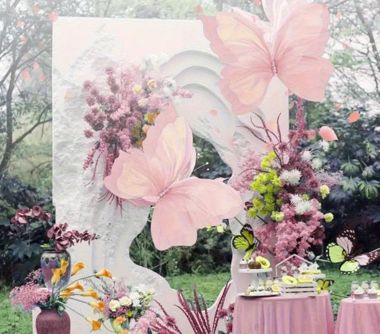 Butterfly 3D Festival Decoration Large Hanging Gauze Fake Butterfly