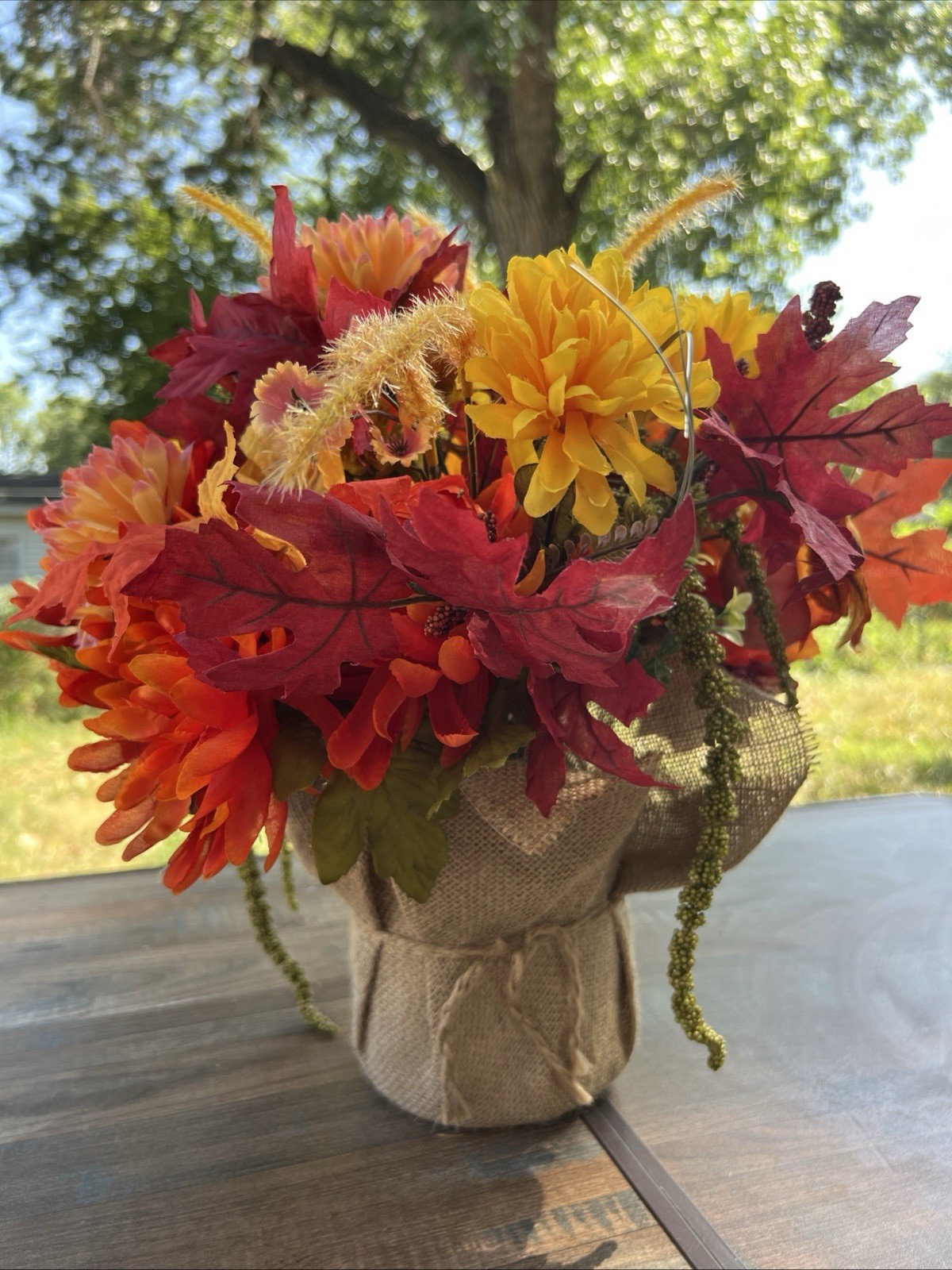 RUSTIC FALL AUTUMN FLORAL ARRANGEMENT
