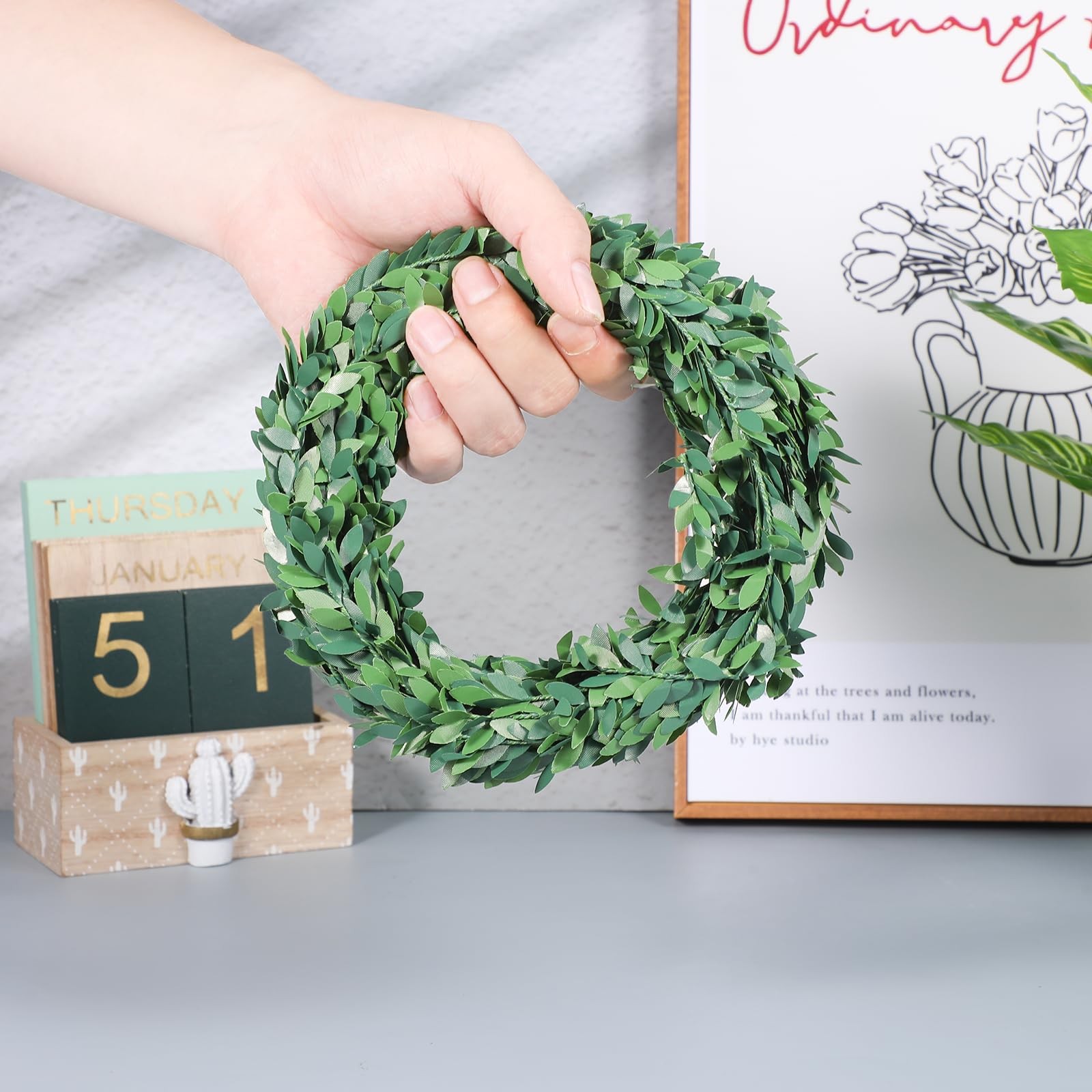 24.6 FT Artificial Green Vines for Decoration Mini Leaf Garland Green Vines Y…