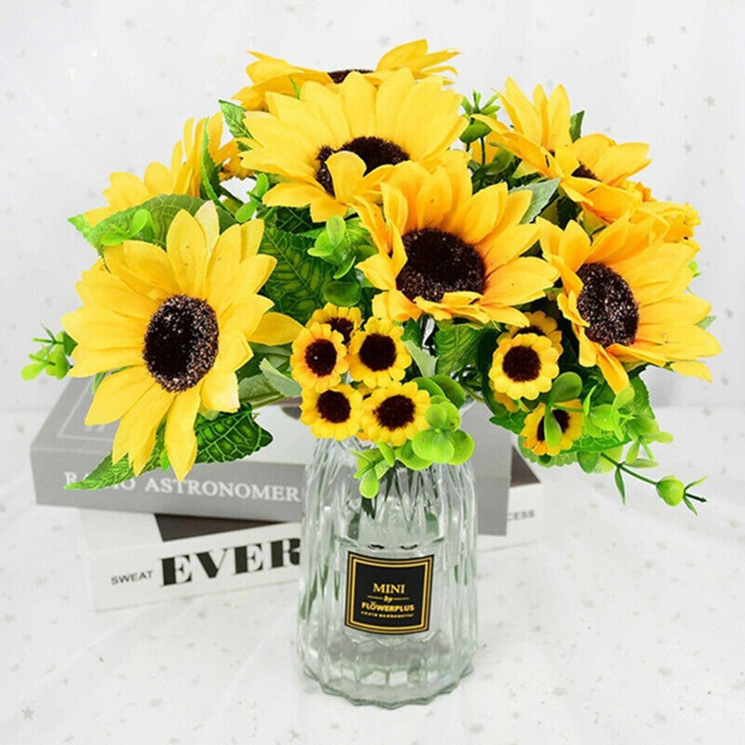 Practical Artificial Sunflower Bouquet Decor Floral Flower for hotel Wedding
