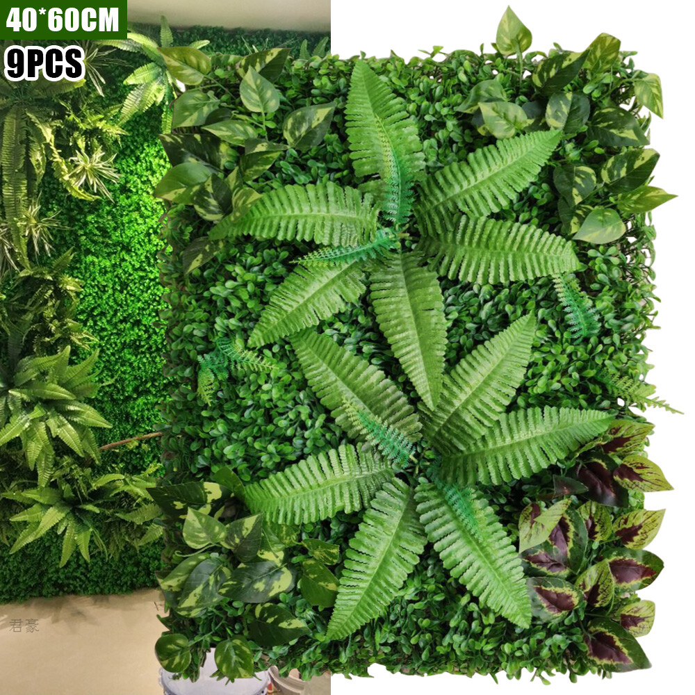 Artificial Plant Wall Panel, 9PCS Artificial Plant Wall Panels for Living Room