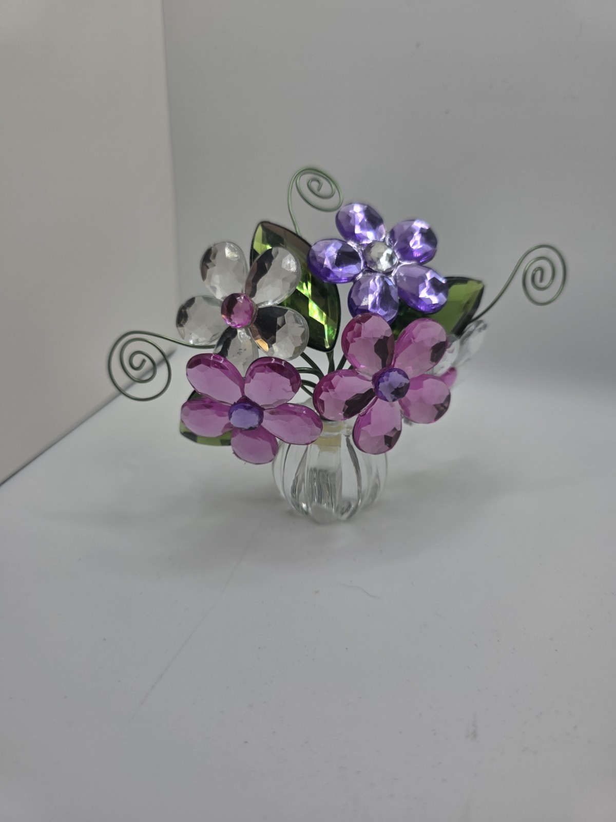 Ganz Crystal Expressions Jeweled Flower Pot Acrylic Figurine 4 Inches