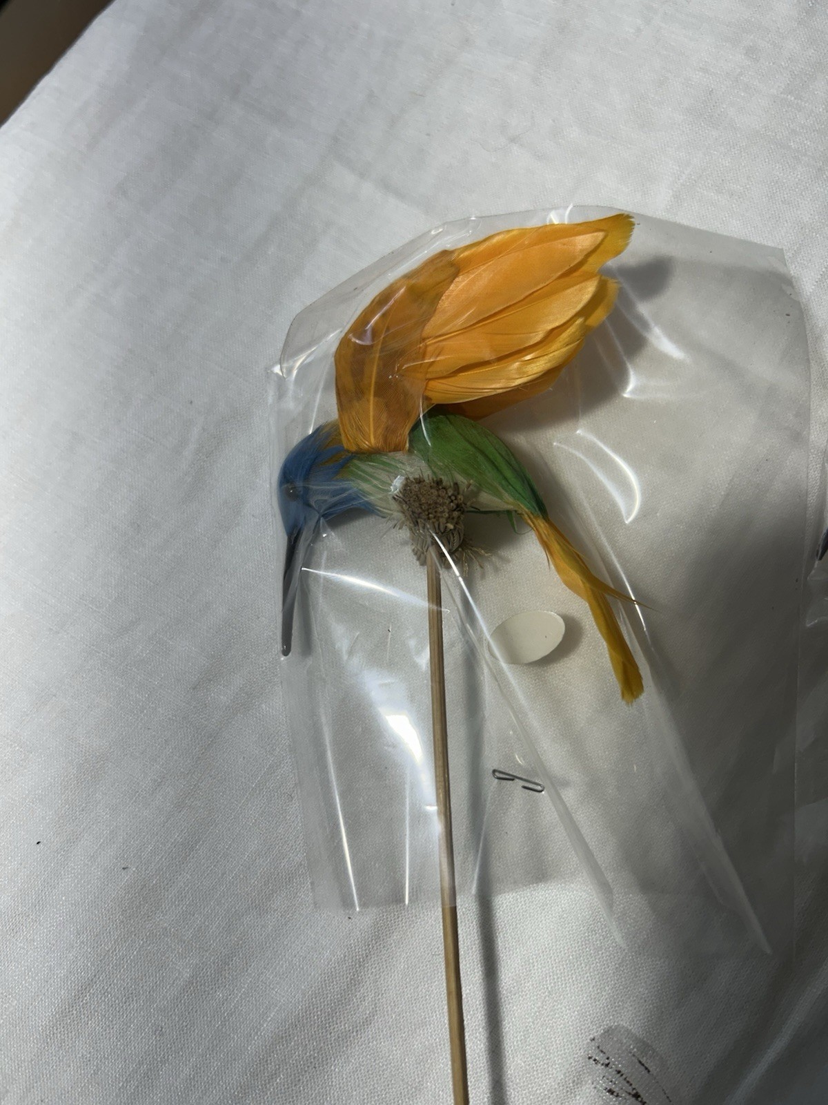 Artificial Hummingbird Picks Set Of 3 w/ 4 Artificial Dragonflies