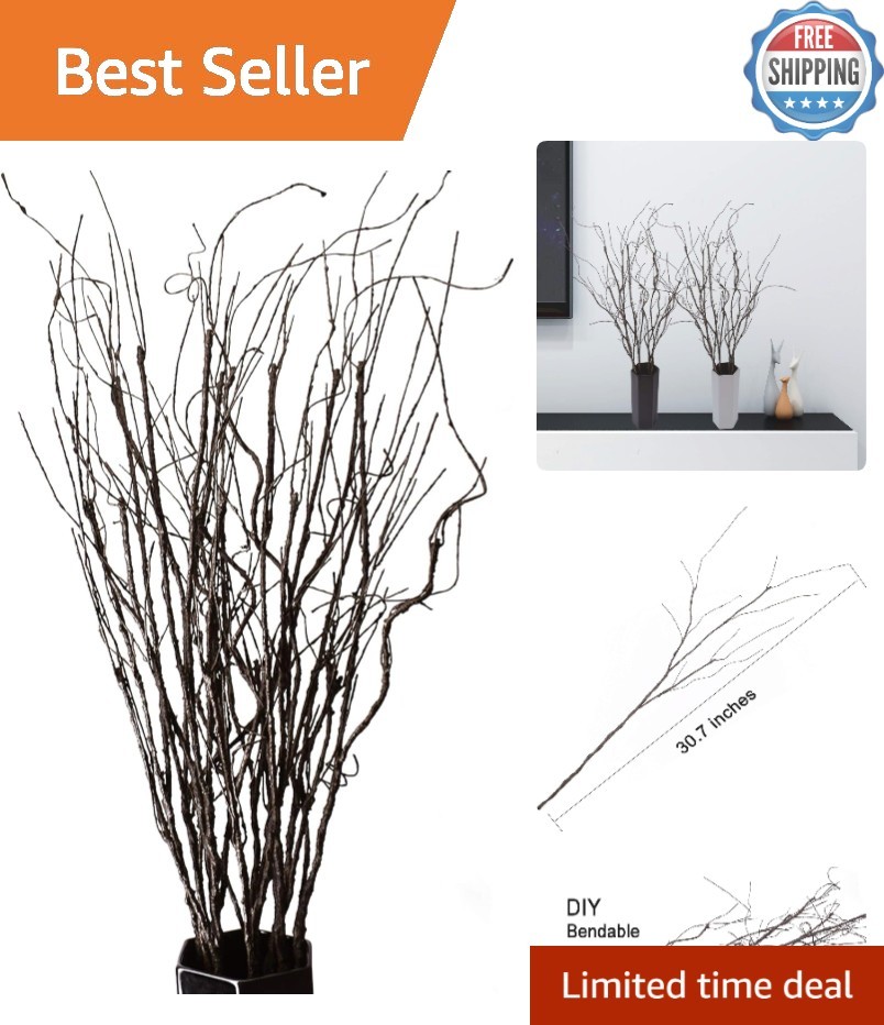 10PCS Lifelike Curly Willow Branches – 30.7