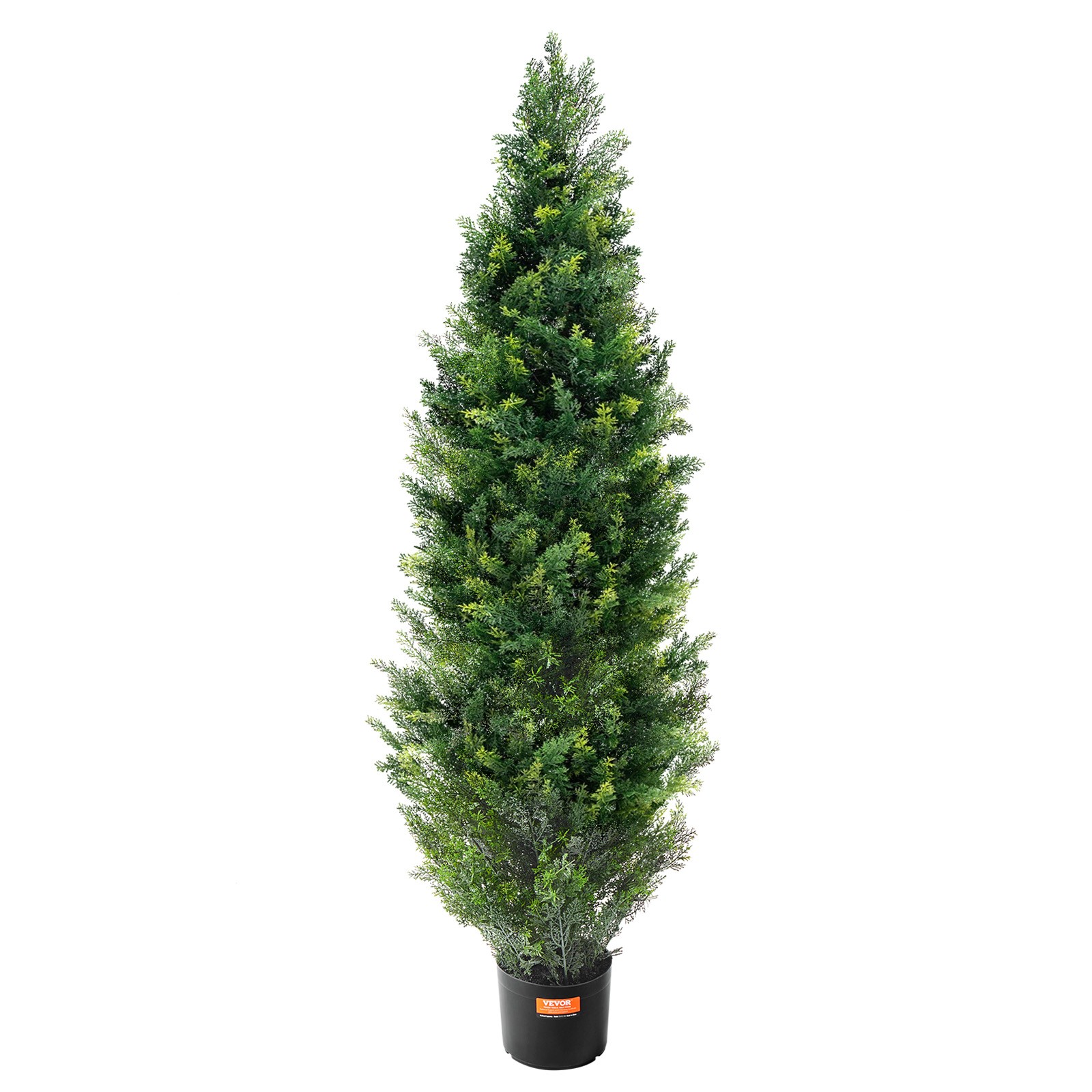 VEVOR 2 Pack 4ft Artificial Cedar Topiary Tree Plant UV Decor Indoor Outdoor